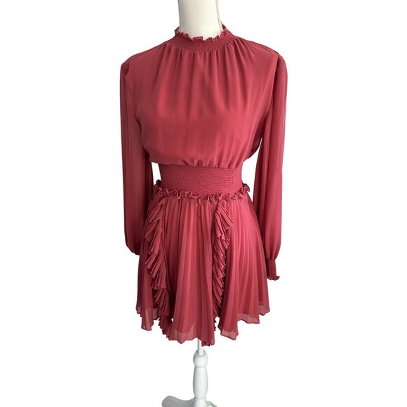 KEEPSAKE Rose Dropwaist Smocked Ruffle Mini Dress Size XS - Picture 10 of 11
